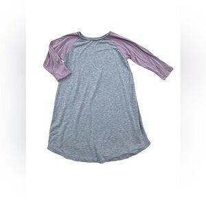 Remie Girl Size 5 Grey Raglan Shirt Dress